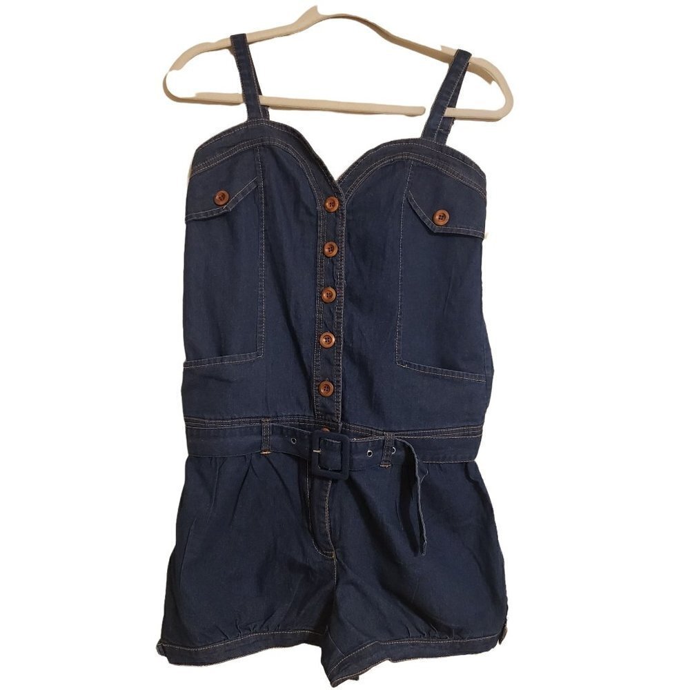 Santory Jean Romper Size S NWT